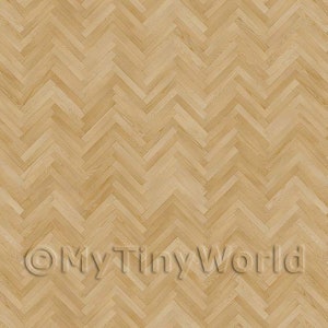 Dolls House Miniature Parquet Flooring Thin Oak Strip Effect