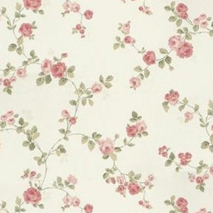 Miniature Small Trailing Rose Wallpaper Pink