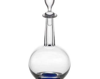Miniature Handmade Blue Base Dolls House Miniature Spherical Glass Decanter