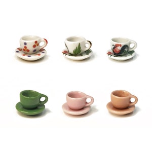 Dollhouse Miniature Cup And Saucer
