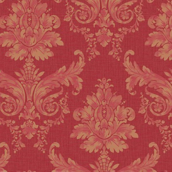 Doll House Miniature Damask Wallpaper