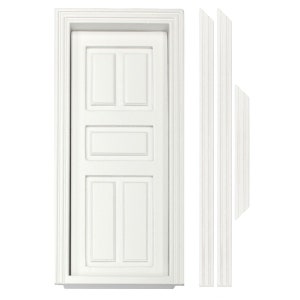 Puede incluir: Puerta blanca con un diseño de panel elevado y un marco simple. La puerta está lista para ser instalada con piezas de moldura incluidas.