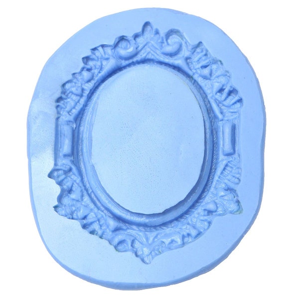 Dolls House Miniature Reusable Oval Frame Silicone Mould