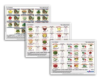 35 Dolls House Miniature Food Can Labels From The 1920s