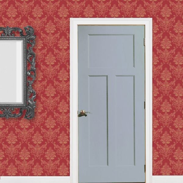 Carta Da Parati In Miniatura Scala 1:12 – Foglia Damascata Grande Per Casa Delle Bambole