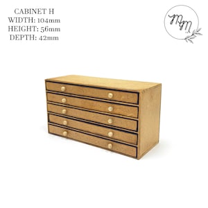Miniature Handmade Five Drawer DIY Kit