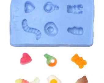 Molde de silicone doce de geléia reutilizável em miniatura 2