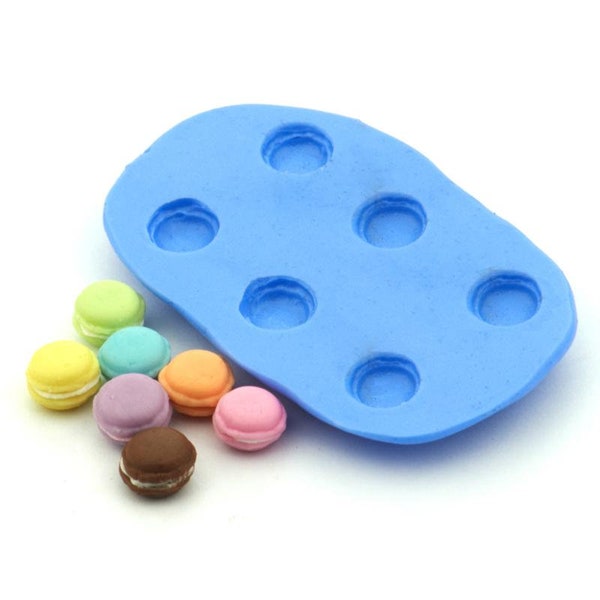 Moule en silicone macaron miniature 6 ou 16 pièces 1:12e