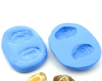 Moule miniature en silicone pour huîtres en 2 parties