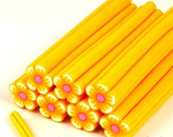 Unbaked Polymer Clay Flower Cane Various Styles