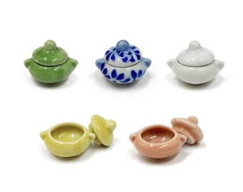 Dollshouse Miniature Ceramic Small Cooking Pot