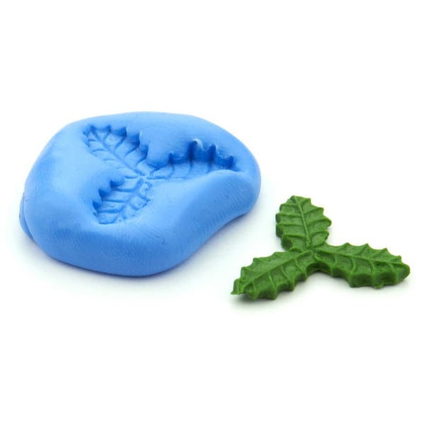 Moule en silicone miniature Triple Holly Leaf