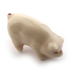 Dolls House Miniature Pink Ceramic Piglet