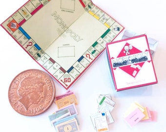 Miniature Dolls House Monopoly Game 1:12th Scale