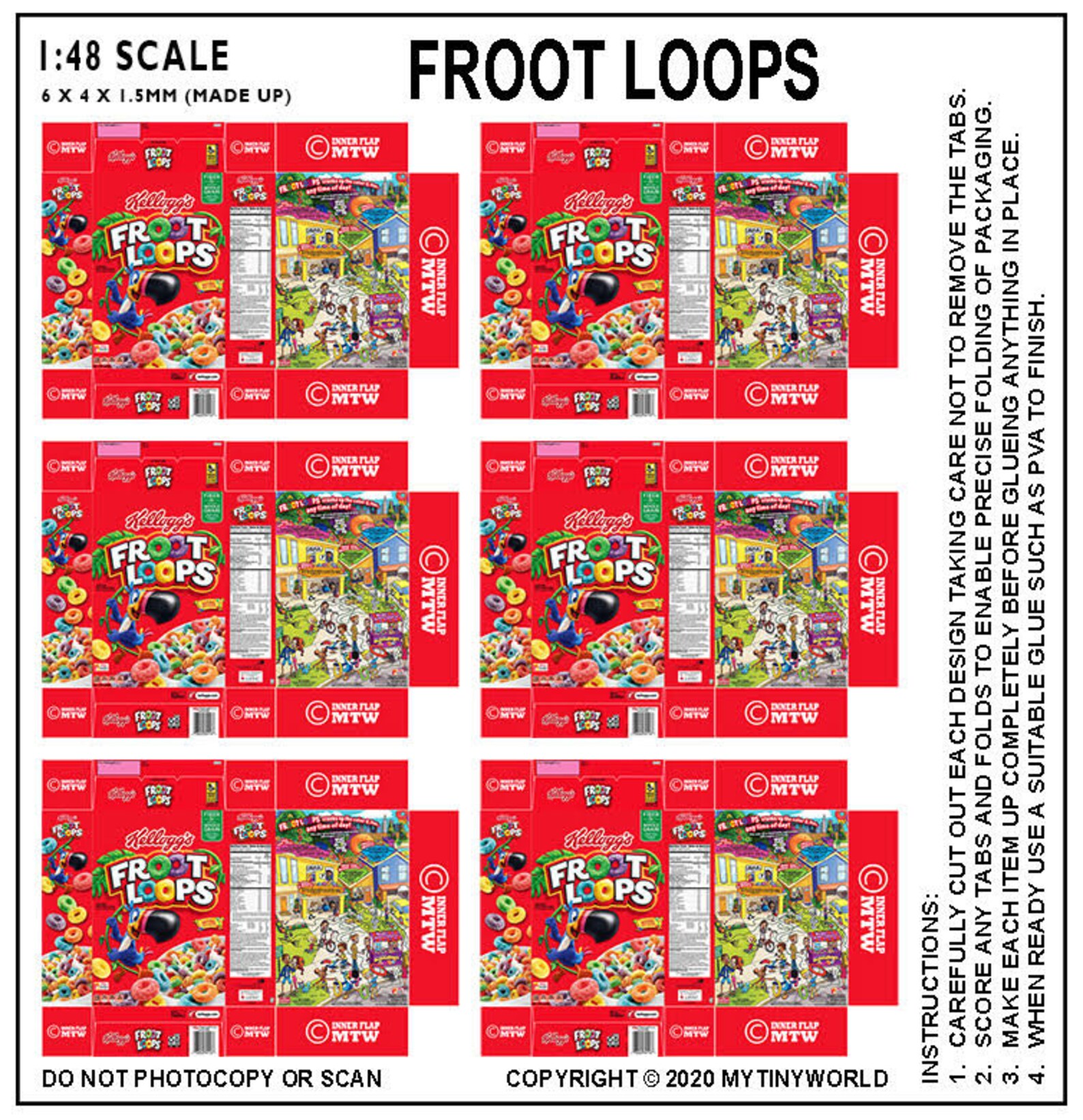 Miniature Froot Loops Cereal Box - Etsy UK
