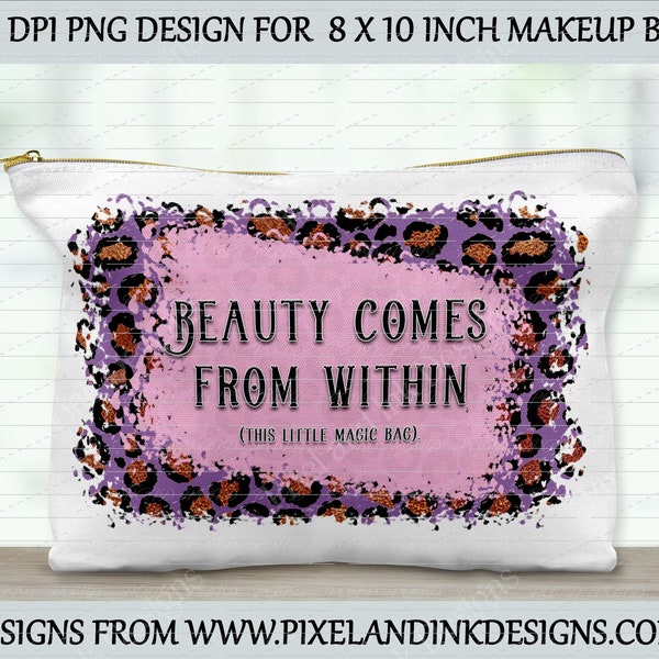 Digital download, cosmetic bag template, make-up bag PNG, sublimation design, make up bag design, canvas bag PNG