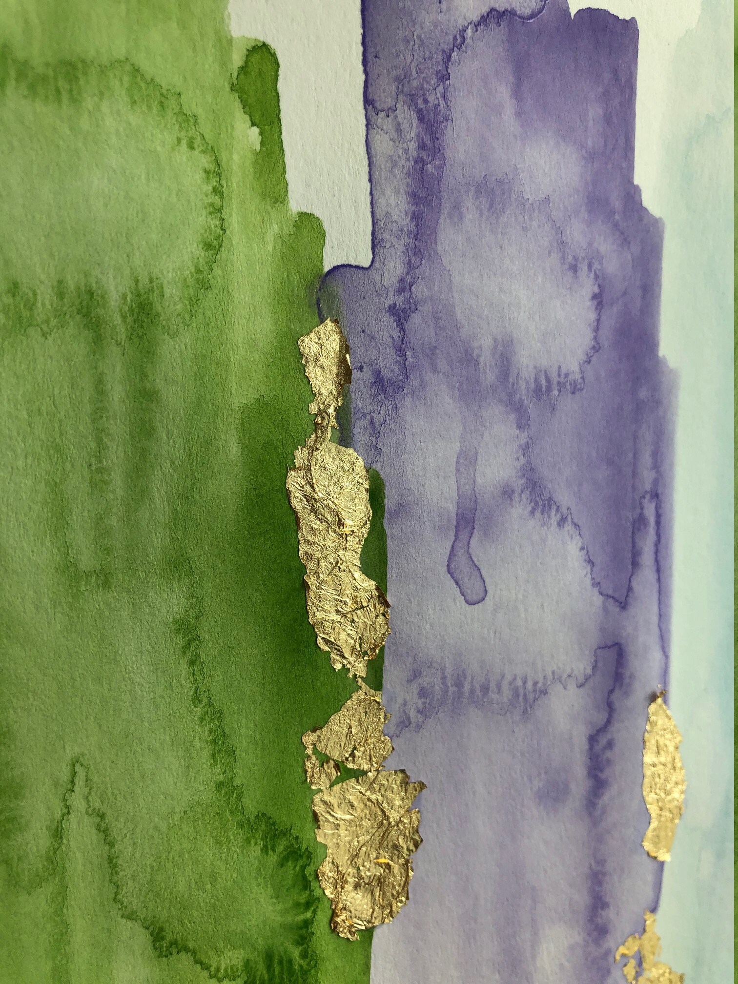 Beautiful Watercolor Goldleaf Etsy