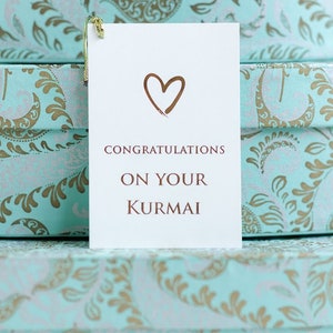 Wedding Tag for Chuni Gift Tags, tag congratulations and best wishes on your chunni, punjabi wedding accessories, chuni ceremony, chuni gift