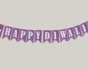 Happy Diwali Bunting included in our Festival of Light Diwali Party Pack which includes Happy Diwali Banner, Table Mats Round Coaster & Diya