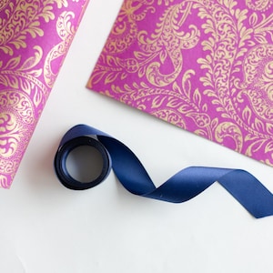 Opulent Paisley purple gold eco friendly sustainble gift Wrap, Luxury Gift Wrapping Paper, High Quality Wrapping Sheet, Anniversary Wedding