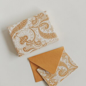 Ensemble de cartes de correspondance, cartes de correspondance avec enveloppes, multipack de cartes de correspondance, papeterie en papier de coton recyclé, cartes vierges et enveloppes ivoire et or
