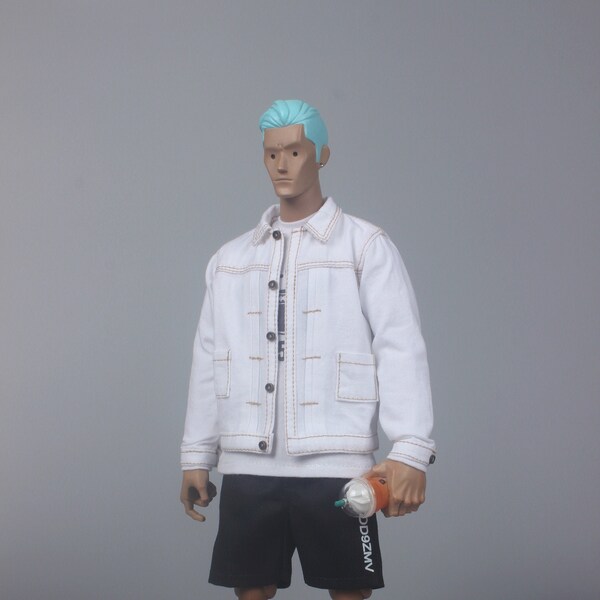 1/6 scale 34cm doll clothes handmade white jacket doll clothing fit sixth scale collectible figures and fashion dolls