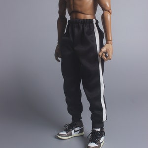 1/6 scale 34cm doll clothes handmade black sweatpants doll pants fit sixth scale collectible figures and fashion dolls