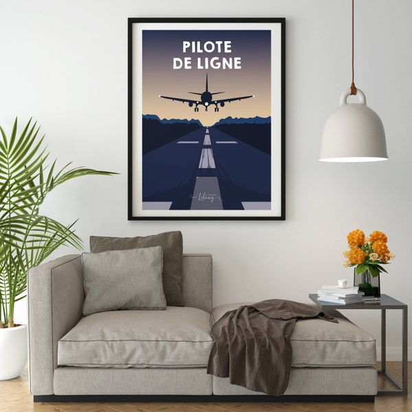 Affiche "Pilote de ligne"