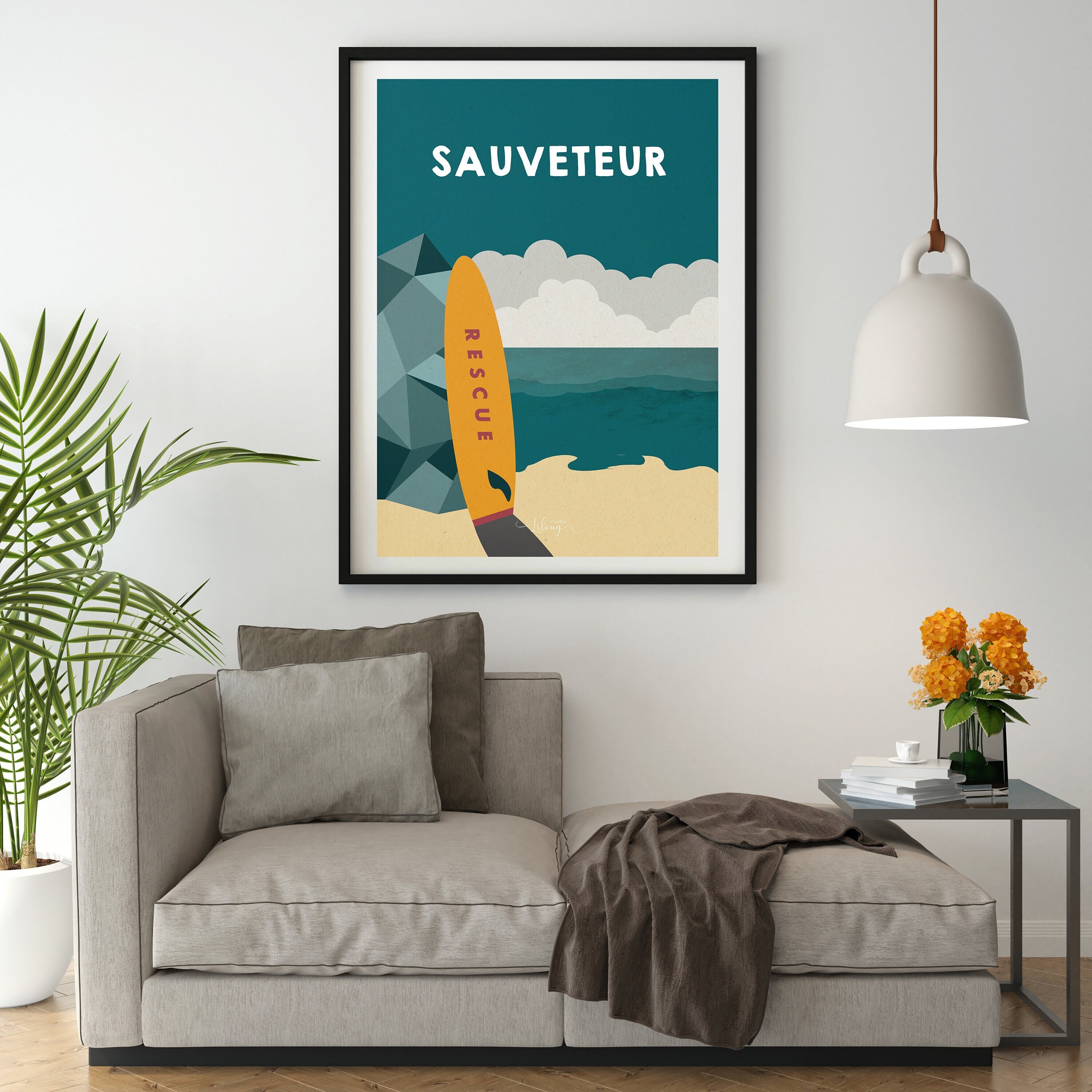 Affiche Sauveteur en Mer