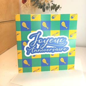 Carte postale Joyeux Anniversaire Colorfish 3