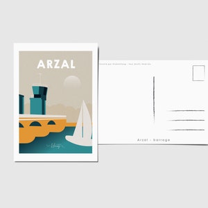 Carte postale "Arzal - le barrage"