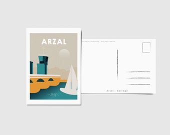 Postcard "Arzal - the dam"