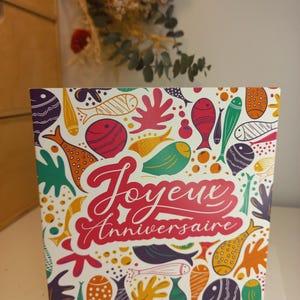 Carte postale Joyeux Anniversaire Colorfish
