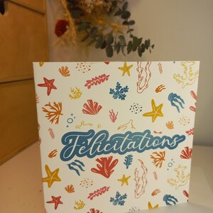 Carte postale Felicitations Algues