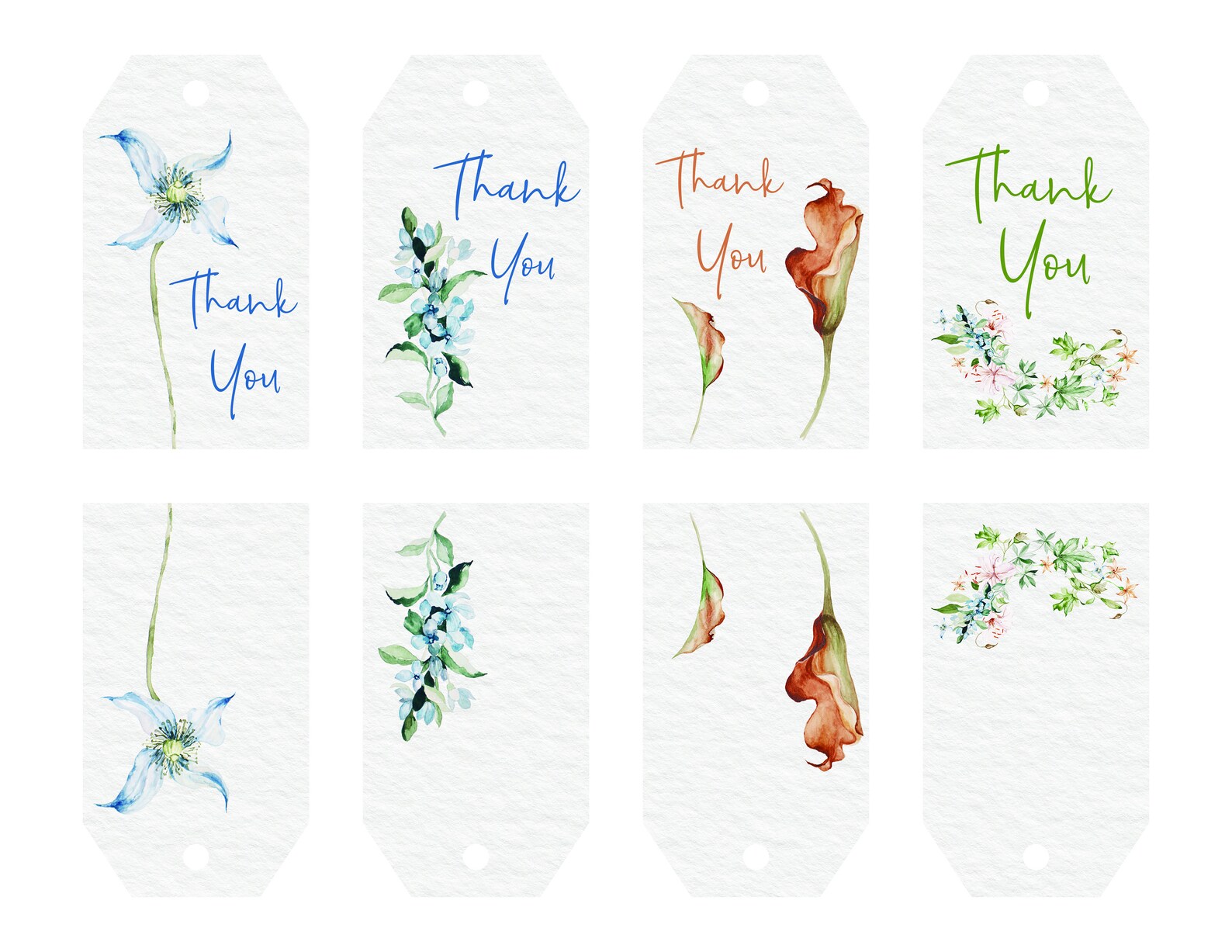 Thank You Gift Tags Avery Printable Tags Downloadable Gift Etsy