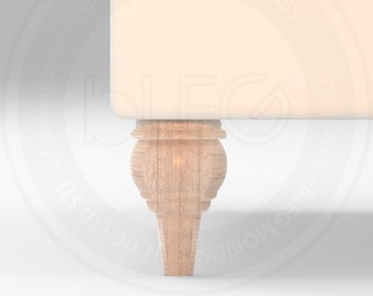 Mid Century Beech Wood Furniture Leg - Set of 4 - IKEA Home Renovation