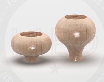 Mid Century Beech Wood Furniture Legs - Set of 4 for IKEA Sofa Cabinet DIY