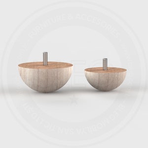 Furniture Leg Kit - 4 Hemisphere Shaped Legs in Various Sizes for Easy Installation