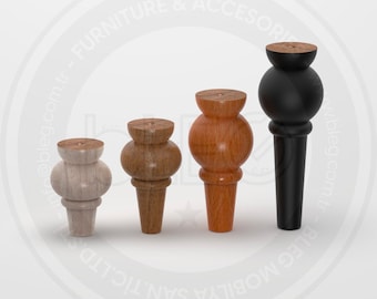 Mid Century Beech Wood Modern Legs - Set of 4 - Home Renovation IKEA Hack