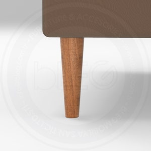 Set of 4 Mid Century Style Tapered Wooden Furniture Legs Beech Wood, Multiple Sizes and Colors Available, Easy Installation image 7