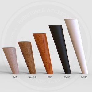 Upgrade Your Furniture&#39;s Style and Support with Our Angled Wooden Legs. Set of 4