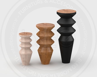 Beech Wooden Furniture Legs - Bleg - DIY Replacement Set
