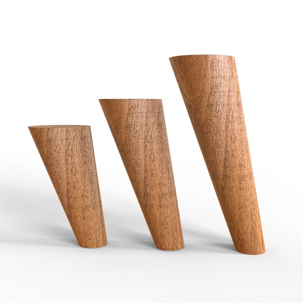 Upgrade Your Furniture's Style and Support with Our Angled Wooden Legs. Set of 4