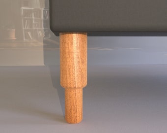 Beech Wood Furniture Legs (Set of 4): Sofa, Cabinet, Bed Replacement