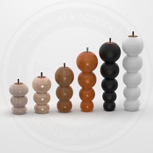 Set of 4, Replacement Wooden Furniture Legs