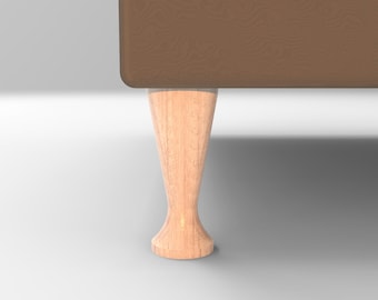 Beech Wood Furniture Legs (Set of 4): Sofa, Cabinet, TV Unit