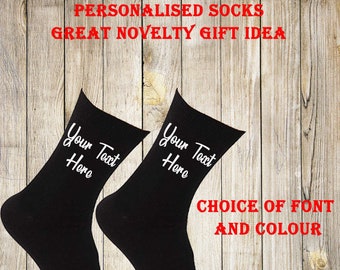 Customised Socks Your Text On The sock Personalised Socks