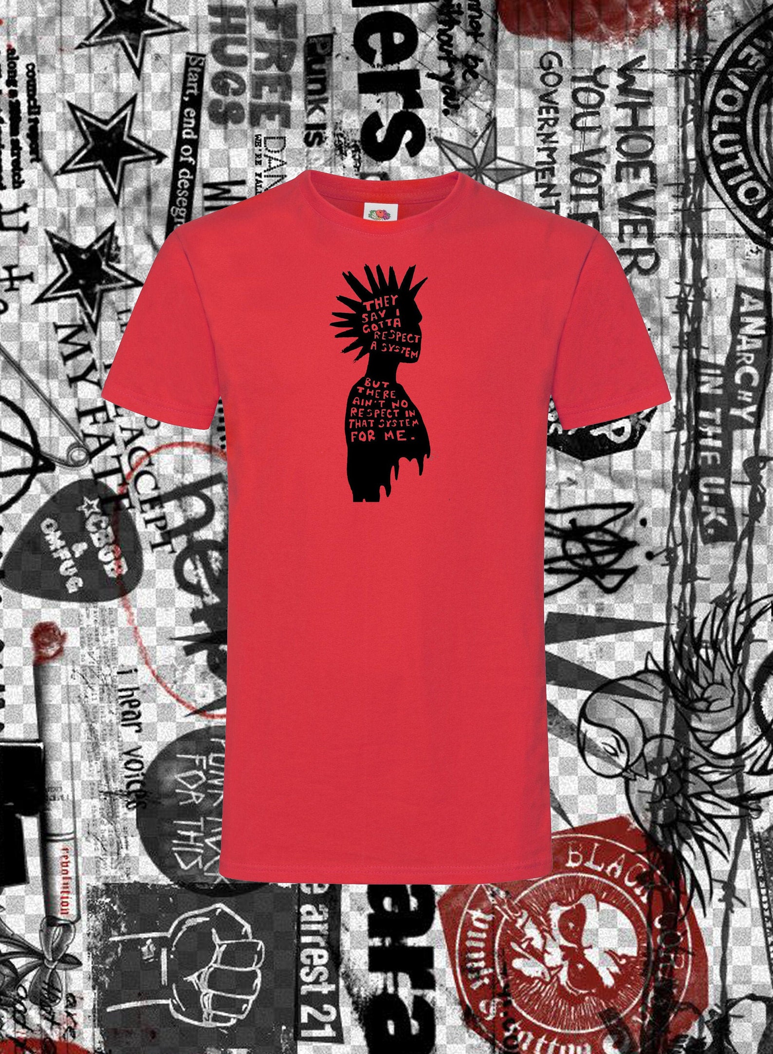 Punk Rock Design TShirt Retro Punx Punk TShirtPunk Etsy