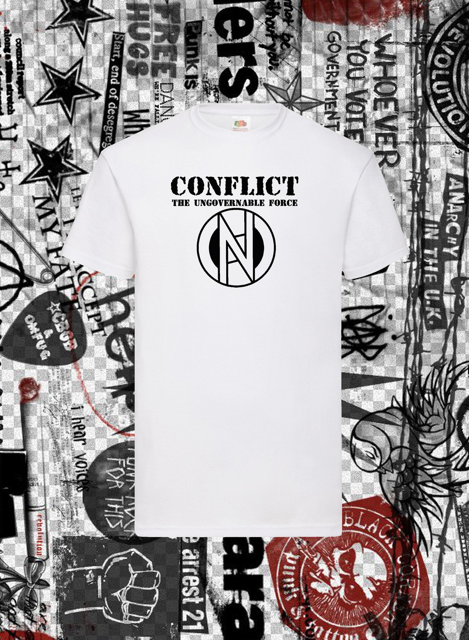 Conflict Punk Rock Design T-shirt, Retro Punx, Punk T-shirt,punk ...