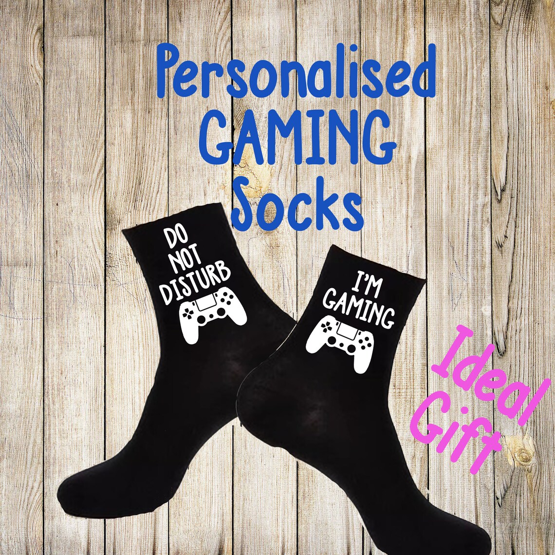 Luxury Personalised Cotton Gaming Socks Novelty Gift Idea Etsy